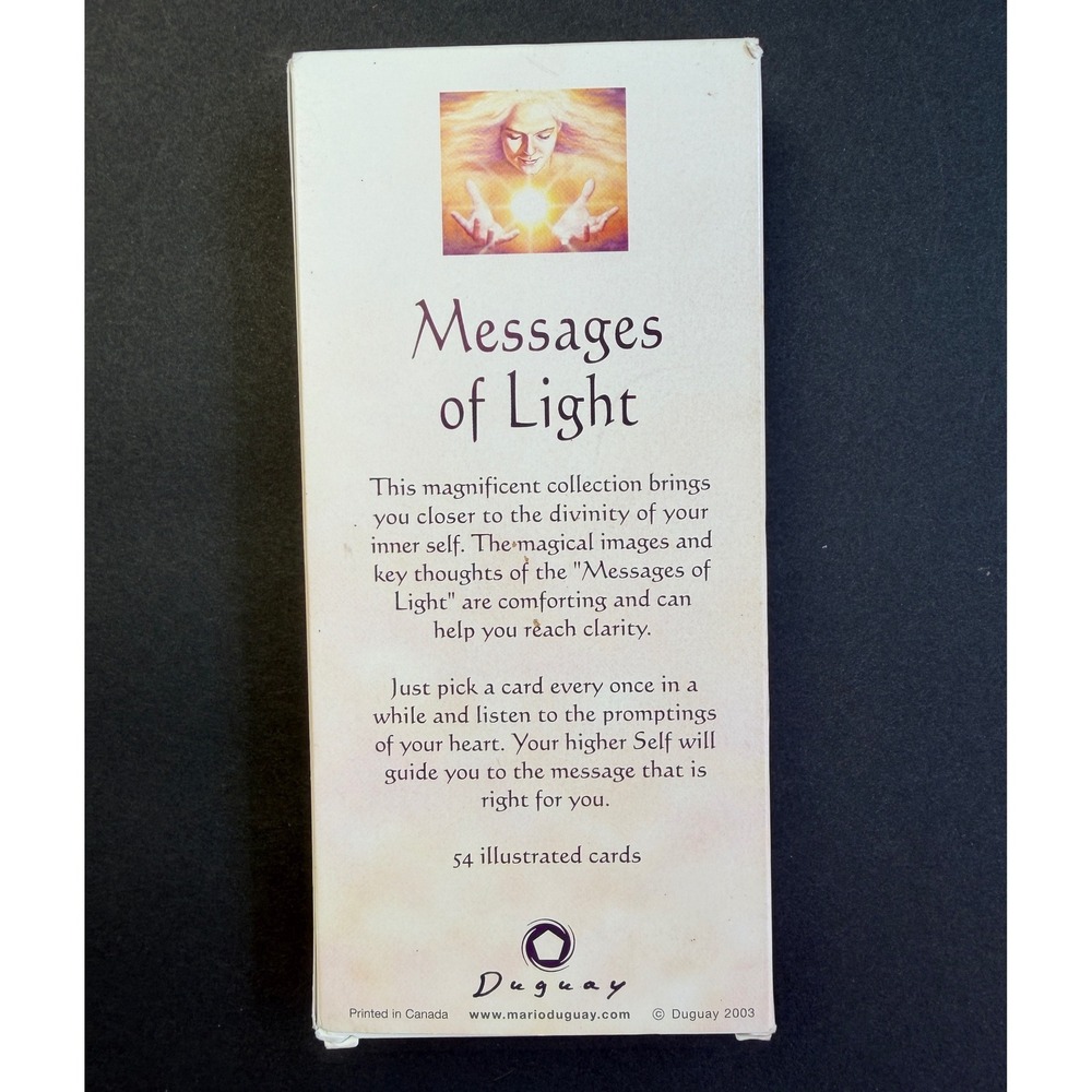 Mario Duguay Messages of Light Oracle Deck 54 Cards Spiritual Meditation Box Set - Picture 4 of 5
